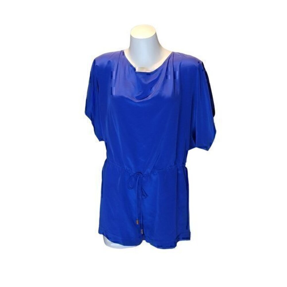 Silk Romper Karina Grimaldi Blue L - Picture 1 of 13